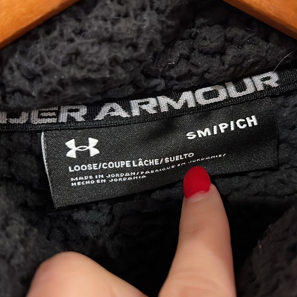 Under Armour Women's UA Sherpa Fleece Pullover Black Comfort Hoodie  siz… - Picture 3 of 6